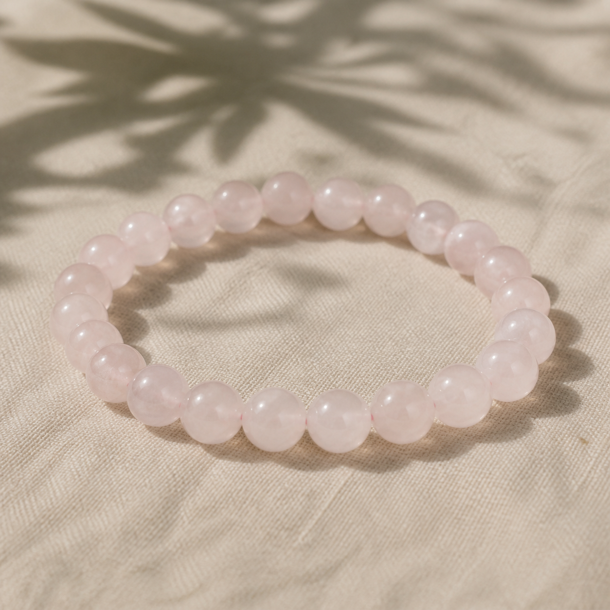 Rose quartz bracelet product concept